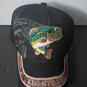 Kiss my bass baseball cap